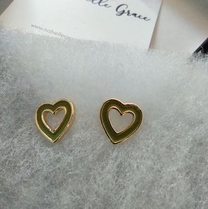 NWT Isabelle Grace Gold filled Heart Earrings
